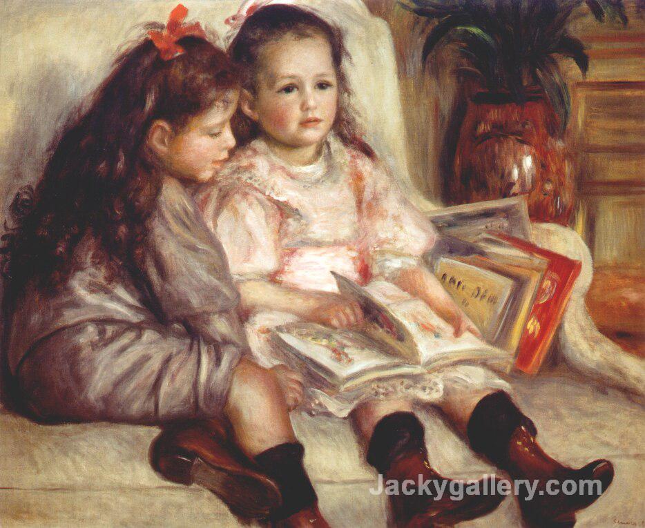 Portraits of Two Children by Pierre Auguste Renoir paintings reproduction